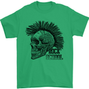 Rock n Roll Music School Skull Guitar Mens T-Shirt Cotton Gildan Irish Green