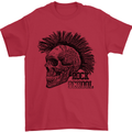 Rock n Roll Music School Skull Guitar Mens T-Shirt Cotton Gildan Red