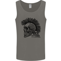 Rock n Roll Music School Skull Guitar Mens Vest Tank Top Charcoal