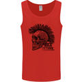 Rock n Roll Music School Skull Guitar Mens Vest Tank Top Red