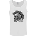 Rock n Roll Music School Skull Guitar Mens Vest Tank Top White