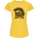 Rock n Roll Music School Skull Guitar Womens Petite Cut T-Shirt Yellow