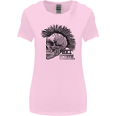 Rock n Roll Music School Skull Guitar Womens Wider Cut T-Shirt Light Pink