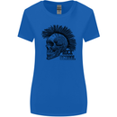 Rock n Roll Music School Skull Guitar Womens Wider Cut T-Shirt Royal Blue