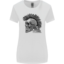 Rock n Roll Music School Skull Guitar Womens Wider Cut T-Shirt White