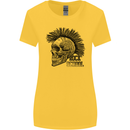 Rock n Roll Music School Skull Guitar Womens Wider Cut T-Shirt Yellow
