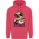 Rock n Roll Pug Funny Guitar Heavy Metal Childrens Kids Hoodie Heliconia