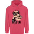 Rock n Roll Pug Funny Guitar Heavy Metal Childrens Kids Hoodie Heliconia