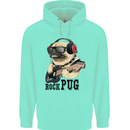 Rock n Roll Pug Funny Guitar Heavy Metal Childrens Kids Hoodie Peppermint