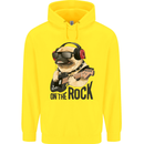 Rock n Roll Pug Funny Guitar Heavy Metal Childrens Kids Hoodie Yellow