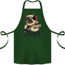 Rock n Roll Pug Funny Guitar Heavy Metal Cotton Apron 100% Organic Forest Green