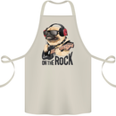 Rock n Roll Pug Funny Guitar Heavy Metal Cotton Apron 100% Organic Natural