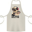 Rock n Roll Pug Funny Guitar Heavy Metal Cotton Apron 100% Organic Natural