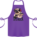 Rock n Roll Pug Funny Guitar Heavy Metal Cotton Apron 100% Organic Purple