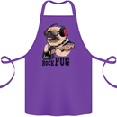 Rock n Roll Pug Funny Guitar Heavy Metal Cotton Apron 100% Organic Purple
