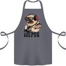 Rock n Roll Pug Funny Guitar Heavy Metal Cotton Apron 100% Organic Steel