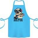 Rock n Roll Pug Funny Guitar Heavy Metal Cotton Apron 100% Organic Turquoise