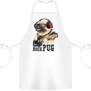 Rock n Roll Pug Funny Guitar Heavy Metal Cotton Apron 100% Organic White