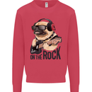 Rock n Roll Pug Funny Guitar Heavy Metal Kids Sweatshirt Jumper Heliconia