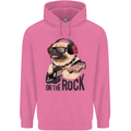 Rock n Roll Pug Funny Guitar Heavy Metal Mens 80% Cotton Hoodie Azelea