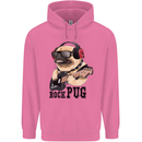 Rock n Roll Pug Funny Guitar Heavy Metal Mens 80% Cotton Hoodie Azelea