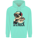 Rock n Roll Pug Funny Guitar Heavy Metal Mens 80% Cotton Hoodie Peppermint