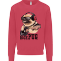Rock n Roll Pug Funny Guitar Heavy Metal Mens Sweatshirt Jumper Heliconia