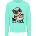 Rock n Roll Pug Funny Guitar Heavy Metal Mens Sweatshirt Jumper Peppermint