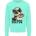 Rock n Roll Pug Funny Guitar Heavy Metal Mens Sweatshirt Jumper Peppermint