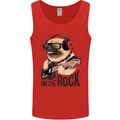 Rock n Roll Pug Funny Guitar Heavy Metal Mens Vest Tank Top Red