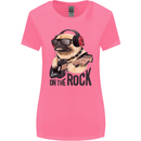 Rock n Roll Pug Funny Guitar Heavy Metal Womens Wider Cut T-Shirt Azalea
