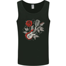 Rockabilly Guitar & Microphone Rock & Roll Mens Vest Tank Top Black