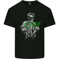 Rockabilly Skeleton Music Skull Hot Rod Mens Cotton T-Shirt Tee Top Black