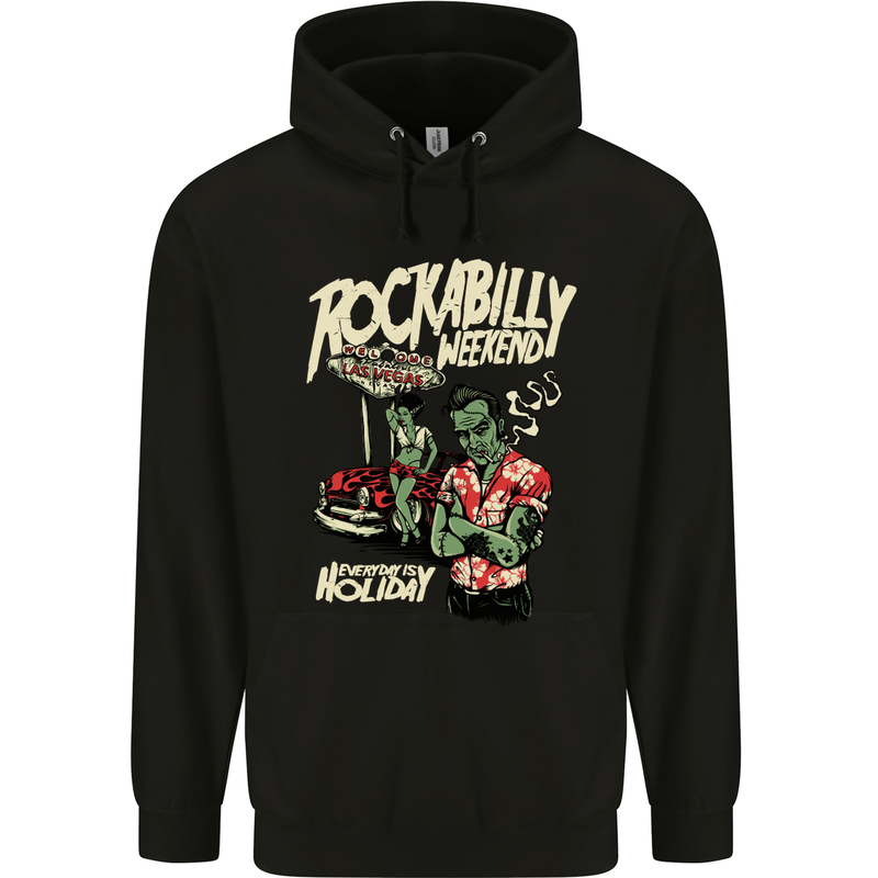 Rockabilly Weekend Music Hot Rod Mens Hoodie Black