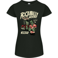 Rockabilly Weekend Music Hot Rod Womens Petite Cut T-Shirt Black