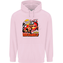 Rockabily Hot Rod Hotrod Dragster Childrens Kids Hoodie Light Pink