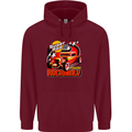Rockabily Hot Rod Hotrod Dragster Childrens Kids Hoodie Maroon