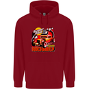 Rockabily Hot Rod Hotrod Dragster Childrens Kids Hoodie Red