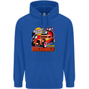 Rockabily Hot Rod Hotrod Dragster Childrens Kids Hoodie Royal Blue