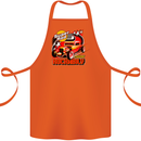 Rockabily Hot Rod Hotrod Dragster Cotton Apron 100% Organic Orange