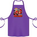 Rockabily Hot Rod Hotrod Dragster Cotton Apron 100% Organic Purple
