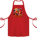 Rockabily Hot Rod Hotrod Dragster Cotton Apron 100% Organic Red