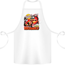 Rockabily Hot Rod Hotrod Dragster Cotton Apron 100% Organic White