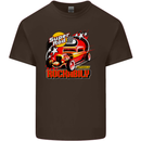 Rockabily Hot Rod Hotrod Dragster Kids T-Shirt Childrens Chocolate