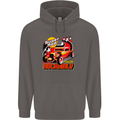 Rockabily Hot Rod Hotrod Dragster Mens 80% Cotton Hoodie Charcoal
