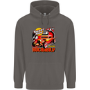 Rockabily Hot Rod Hotrod Dragster Mens 80% Cotton Hoodie Charcoal