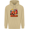 Rockabily Hot Rod Hotrod Dragster Mens 80% Cotton Hoodie Sand