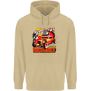 Rockabily Hot Rod Hotrod Dragster Mens 80% Cotton Hoodie Sand