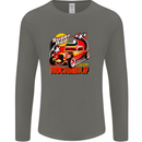 Rockabily Hot Rod Hotrod Dragster Mens Long Sleeve T-Shirt Charcoal
