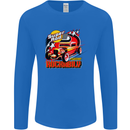 Rockabily Hot Rod Hotrod Dragster Mens Long Sleeve T-Shirt Royal Blue